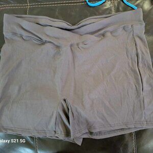 brown biker workout shorts